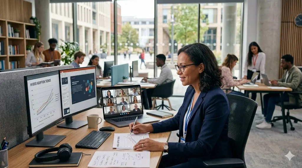 Global Research on Hybrid Workplaces in Modern Education Systems