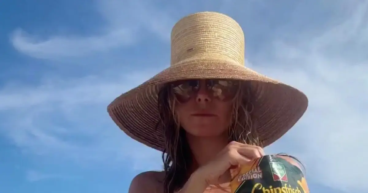 Heidi Klum Goes Topless While Posing in Thong Bikini Bottoms: ‘Glazed Ham on the Beach’